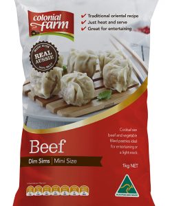colonial farm mini beef dim sims