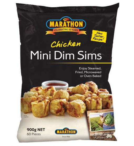 marathon mini chicken dim sims