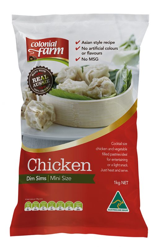 mini chicken dim sims colonial farm